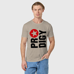 Футболка хлопковая мужская Prodigy Star, цвет: миндальный — фото 2