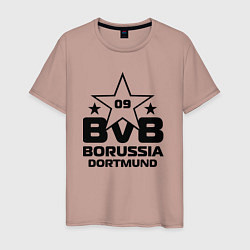 Футболка хлопковая мужская BVB Star 1909, цвет: пыльно-розовый