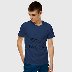 Футболка хлопковая мужская Jaguar цвета тёмно-синий — фото 2