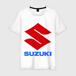 Футболка хлопковая мужская Suzuki, цвет: белый