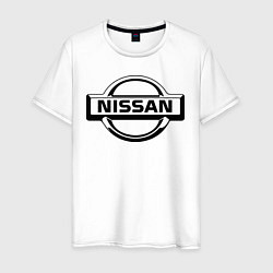 Футболка хлопковая мужская Nissan club, цвет: белый