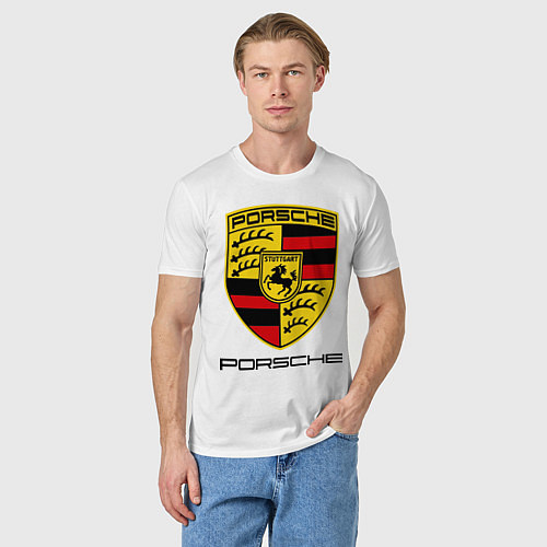 Мужская футболка Porsche Stuttgart / Белый – фото 3