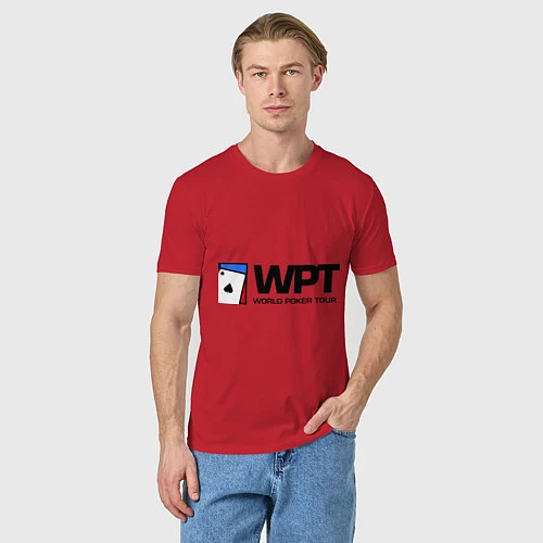 Мужская футболка WPT / Красный – фото 3