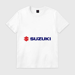 Футболка хлопковая мужская Suzuki, цвет: белый