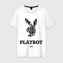 Футболка хлопковая мужская Afro PlayBoy, цвет: белый