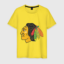 Футболка хлопковая мужская Chicago Blackhawks, цвет: желтый