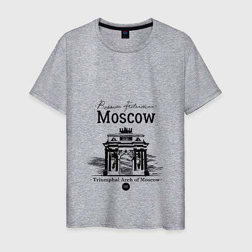Мужская футболка Triumphal Arch of Moscow / Меланж – фото 1