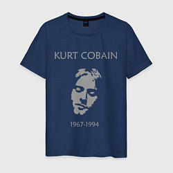 Футболка хлопковая мужская Kurt Cobain: 1967-1994, цвет: тёмно-синий