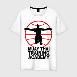 Футболка хлопковая мужская Mauy Thai Training Academy, цвет: белый