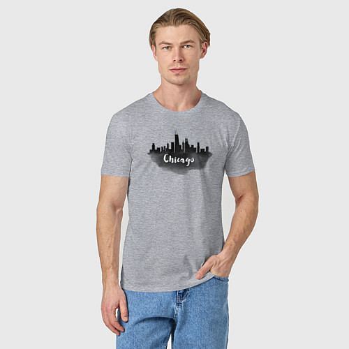 Мужская футболка Chicago / Меланж – фото 3