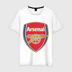 Футболка хлопковая мужская Arsenal FC, цвет: белый
