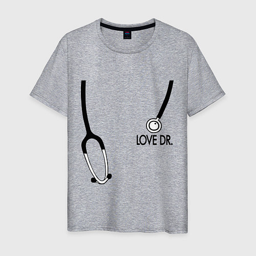 Мужская футболка Love Dr. House / Меланж – фото 1
