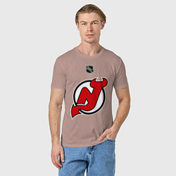 Футболка хлопковая мужская New Jersey Devils: Kovalchuk 17, цвет: пыльно-розовый — фото 2