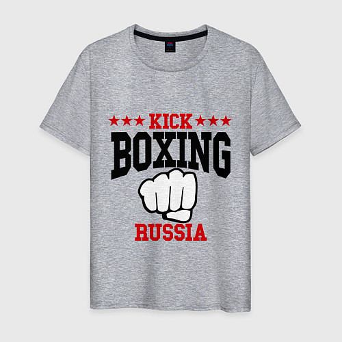 Мужская футболка Kickboxing Russia / Меланж – фото 1