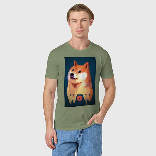Мужская футболка Wow Doge / Авокадо – фото 3