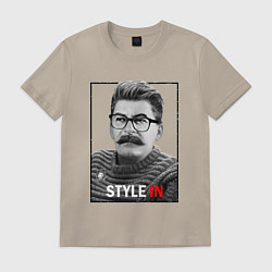 Футболка хлопковая мужская Stalin: Style in, цвет: миндальный