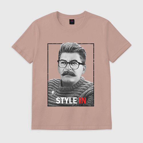 Мужская футболка Stalin: Style in / Пыльно-розовый – фото 1