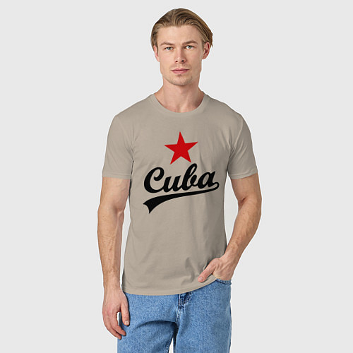 Мужская футболка Cuba Star / Миндальный – фото 3