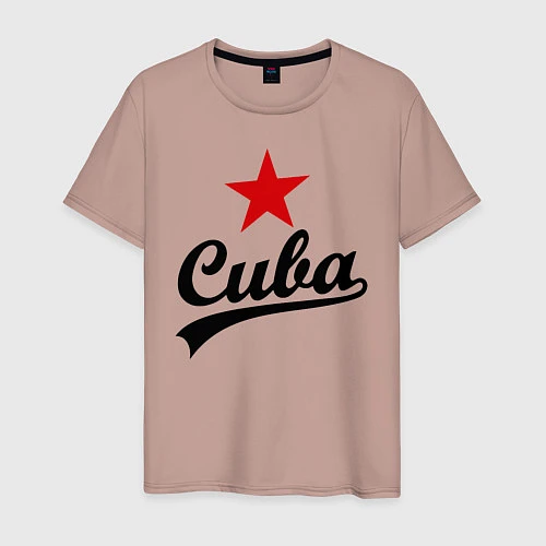 Мужская футболка Cuba Star / Пыльно-розовый – фото 1
