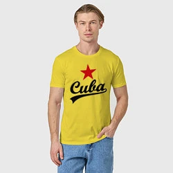 Футболка хлопковая мужская Cuba Star, цвет: желтый — фото 2