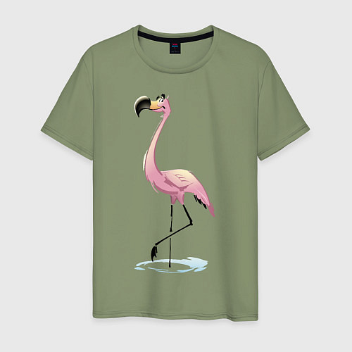 Мужская футболка Гордый фламинго / Авокадо – фото 1