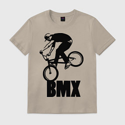 Футболка хлопковая мужская BMX 3, цвет: миндальный
