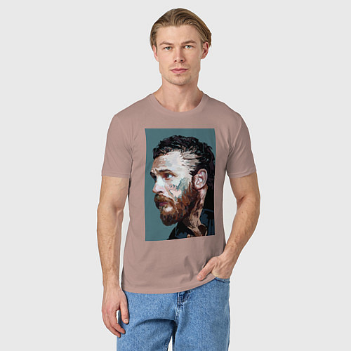 Мужская футболка Том Харди Ван Гога / Пыльно-розовый – фото 3