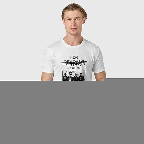 Мужская футболка Paparoach: New Coming / Белый – фото 3