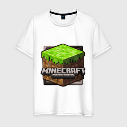 Футболка хлопковая мужская Minecraft: Pocket Edition, цвет: белый