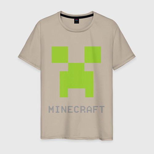 Мужская футболка Minecraft logo grey / Миндальный – фото 1