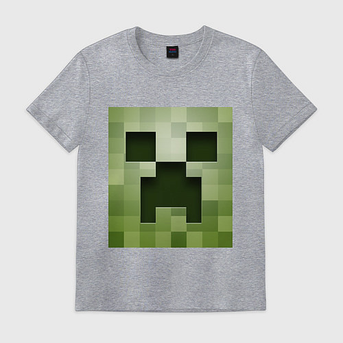 Мужская футболка Мinecraft creeper / Меланж – фото 1
