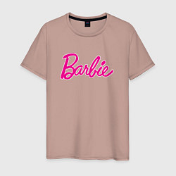 Футболка хлопковая мужская Барби 3, цвет: пыльно-розовый