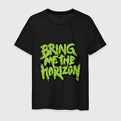 Футболка хлопковая мужская Bring me the horizon, цвет: черный