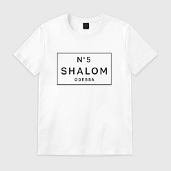 Футболка хлопковая мужская SHALOM, цвет: белый