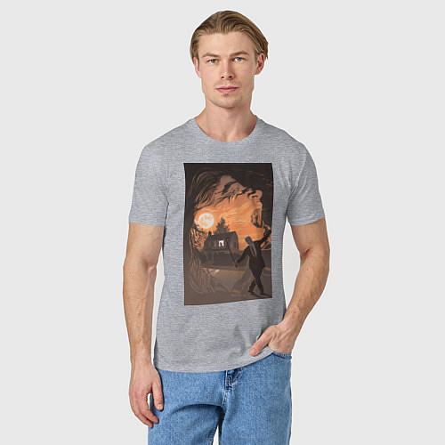 Мужская футболка Лиланд Палмер - огонь иди со мной / Меланж – фото 3