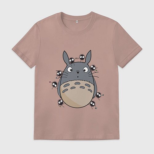 Мужская футболка Тоторо / Пыльно-розовый – фото 1