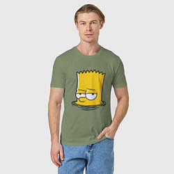 Футболка хлопковая мужская Bart drowns, цвет: авокадо — фото 2