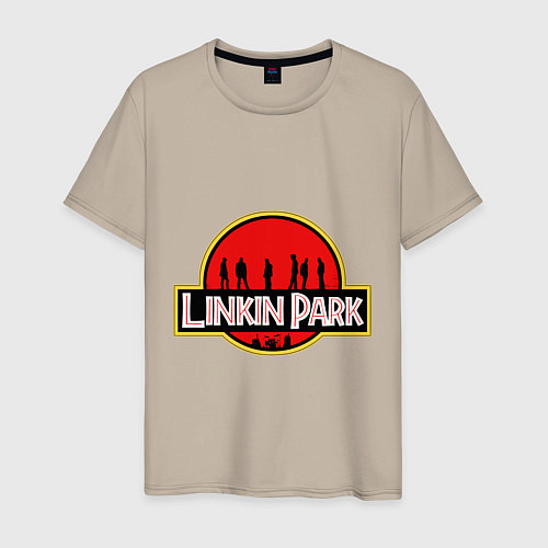 Мужская футболка Linkin Park: Jurassic Park / Миндальный – фото 1
