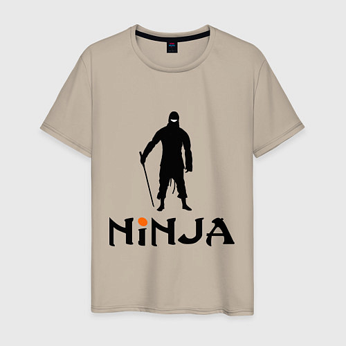 Мужская футболка Black Ninja / Миндальный – фото 1