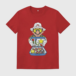 Футболка хлопковая мужская Summer Mario, цвет: красный