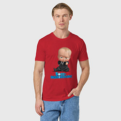 Футболка хлопковая мужская Boss Baby, цвет: красный — фото 2