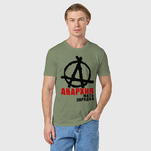 Мужская футболка Анархия - мать порядка / Авокадо – фото 3