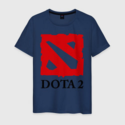 Футболка хлопковая мужская Dota 2: Logo, цвет: тёмно-синий