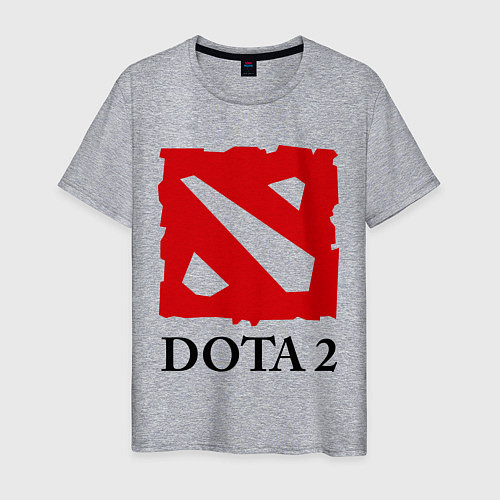 Мужская футболка Dota 2: Logo / Меланж – фото 1