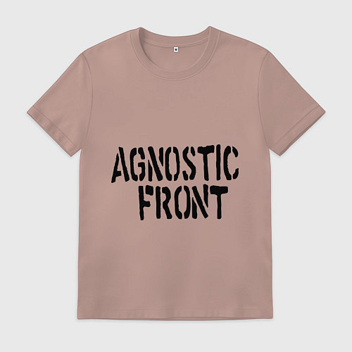 Мужская футболка Agnostic front / Пыльно-розовый – фото 1