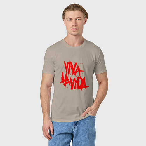 Мужская футболка Viva La Vida / Миндальный – фото 3