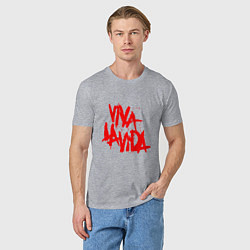 Футболка хлопковая мужская Viva La Vida, цвет: меланж — фото 2