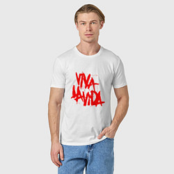 Футболка хлопковая мужская Viva La Vida, цвет: белый — фото 2
