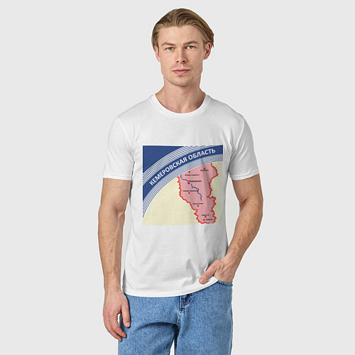 Мужская футболка Беломор: Кемеровская область / Белый – фото 3