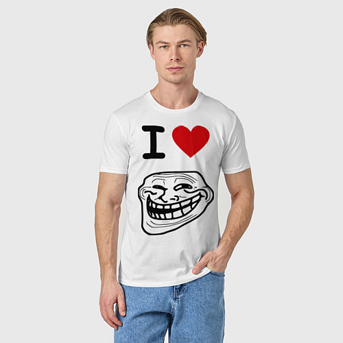 Мужская футболка Love face / Белый – фото 3